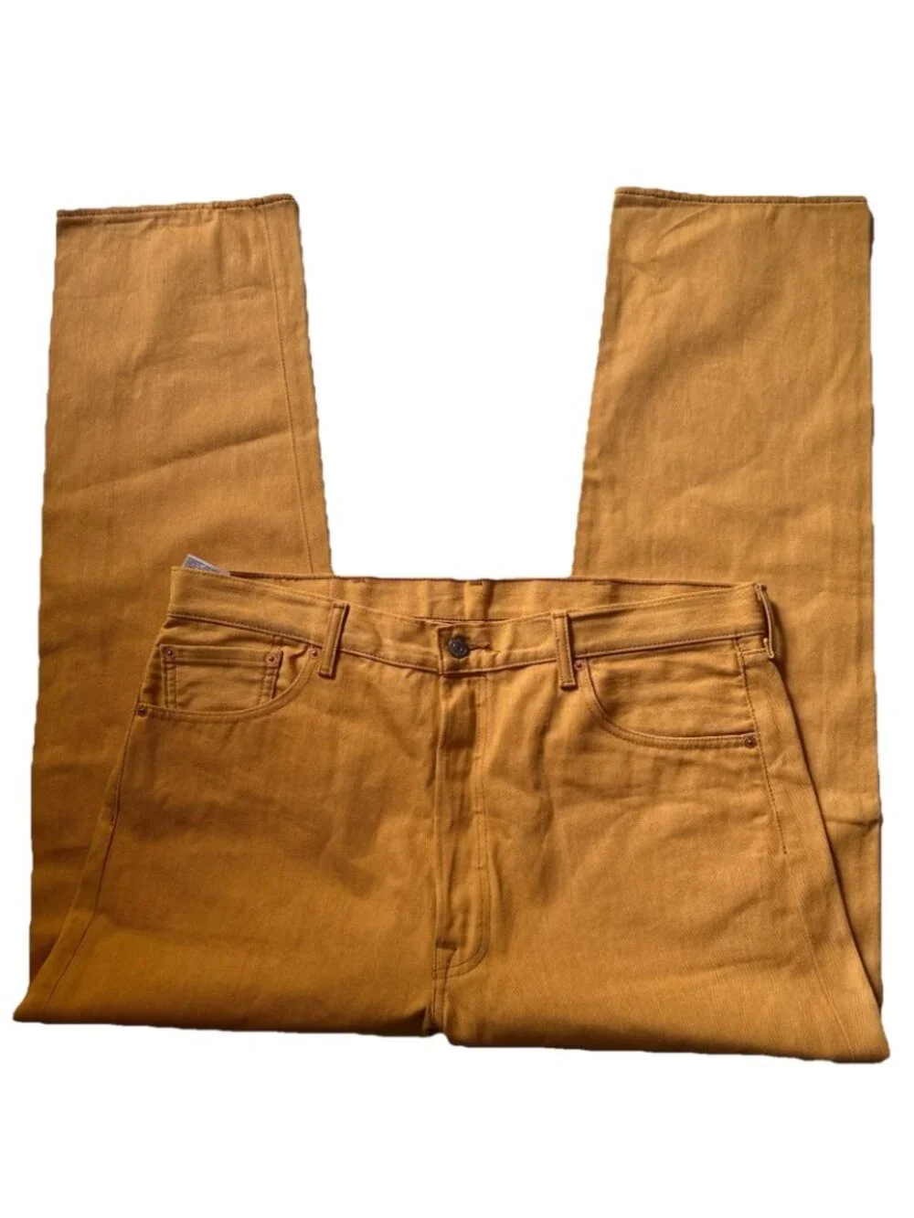 Levi’s Strauss Mustard Yellow 501 XX  Size 38 X 32 Jeans Straight Button Front